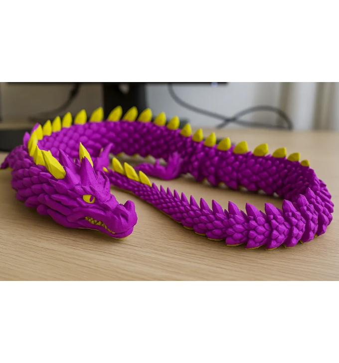 Kinų mitologinis FLEXY drakonas (1-2 spalvų arba daugiaspalvis)