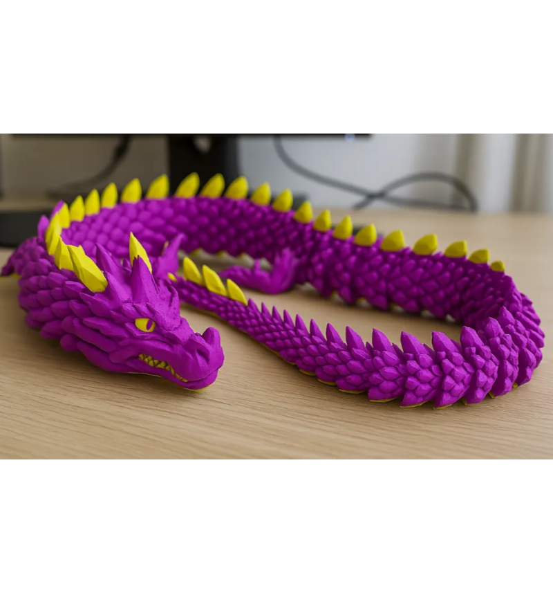 Kinų mitologinis FLEXY drakonas (1-2 spalvų arba daugiaspalvis)