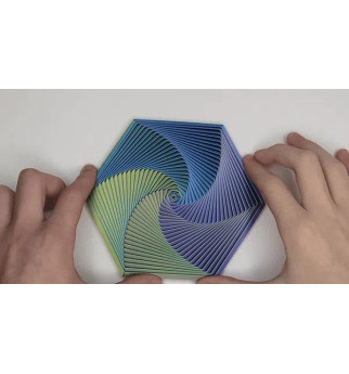 „Šešiakampio Sūkurys“ – besisukantis fidget žaisliukas (daugiaspalvis)