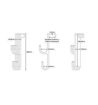 „Durų Dvigubas Kabliukas“ – pakabinamas laikiklis 35 mm durims