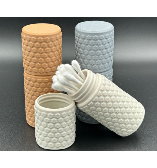 „Korys Kelionėms“ – Q-tip (ausų krapštukų) dėklas su užsukamu dangteliu