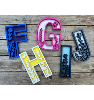 Dekoratyvinės Gėlių Raidės (lotynų abecėlė)