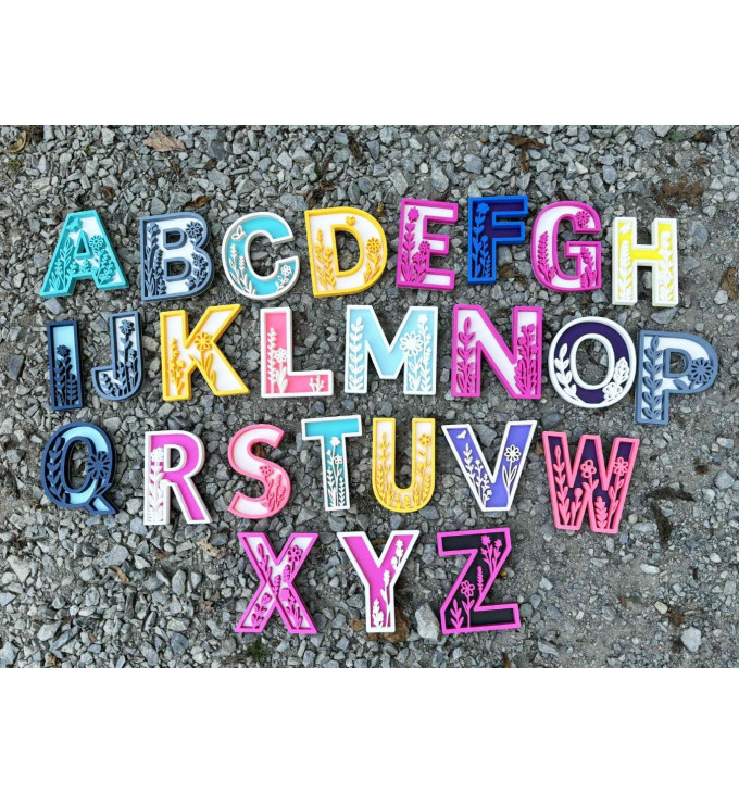 Dekoratyvinės Gėlių Raidės (lotynų abecėlė)