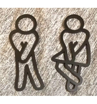 Tualeto durų piktogramos „Jis / Ji“