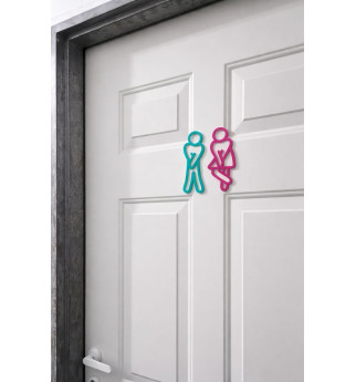 Tualeto durų piktogramos „Jis / Ji“