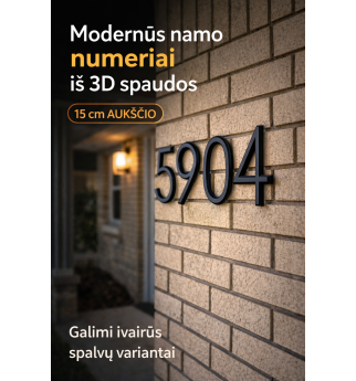 Modernūs adresų numeriai ant fasado (15 cm)