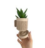 Sieninis Vazonas su Paslėptu Tvirtinimu ir Drenažu