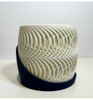 Dvigubos bangos rašto vazonas augalams