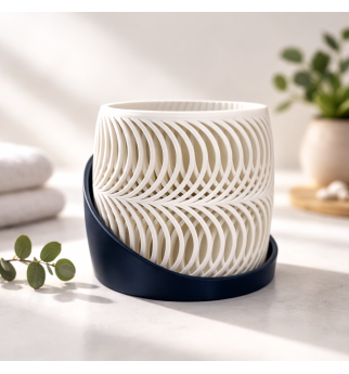 Dvigubos bangos rašto vazonas augalams