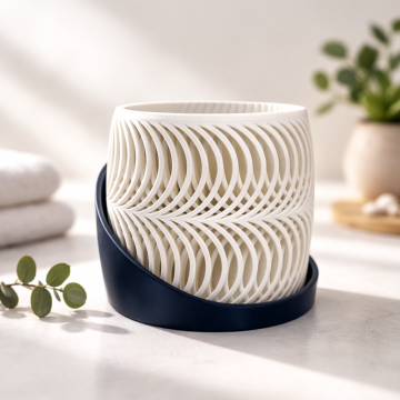 Double wave patterned planter for plants