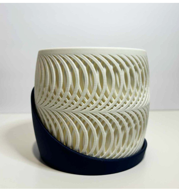 Dvigubos bangos rašto vazonas augalams