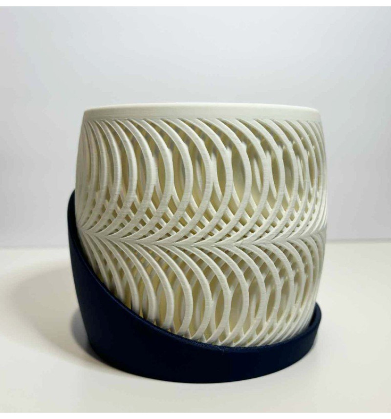 Dvigubos bangos rašto vazonas augalams