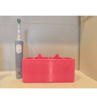 Dantų šepetėlių laikiklis „Kačiukas“ su skyriais