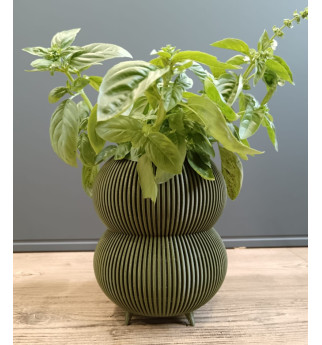 Dekoratyvinis vazonas su kojelėmis mažam augalui