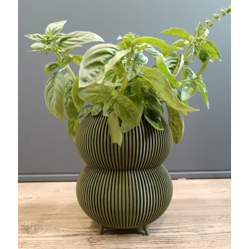 Decorative planter with legs for small plant