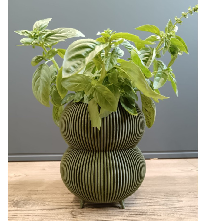 Dekoratyvinis vazonas su kojelėmis mažam augalui