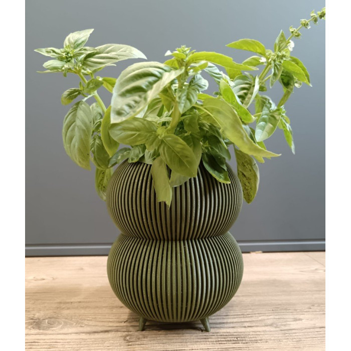 Decorative planter with legs for small plant