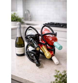 Modernus vyno stovas 5 buteliams