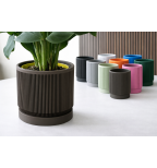 Briaunuotas vazonas su padėkliuku