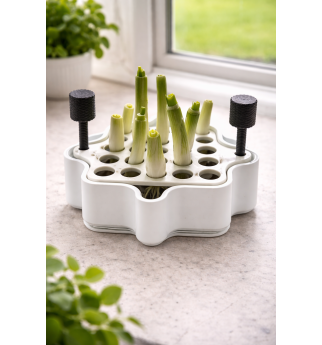 Svogūnų laiškų augintuvė su vandens rezervuaru