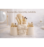 Makiažo šepetėlių laikiklis su kaspinu