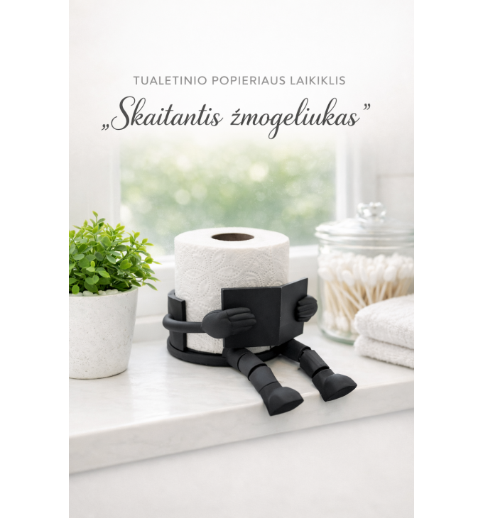 Tualetinio popieriaus laikiklis „Skaitantis žmogeliukas“