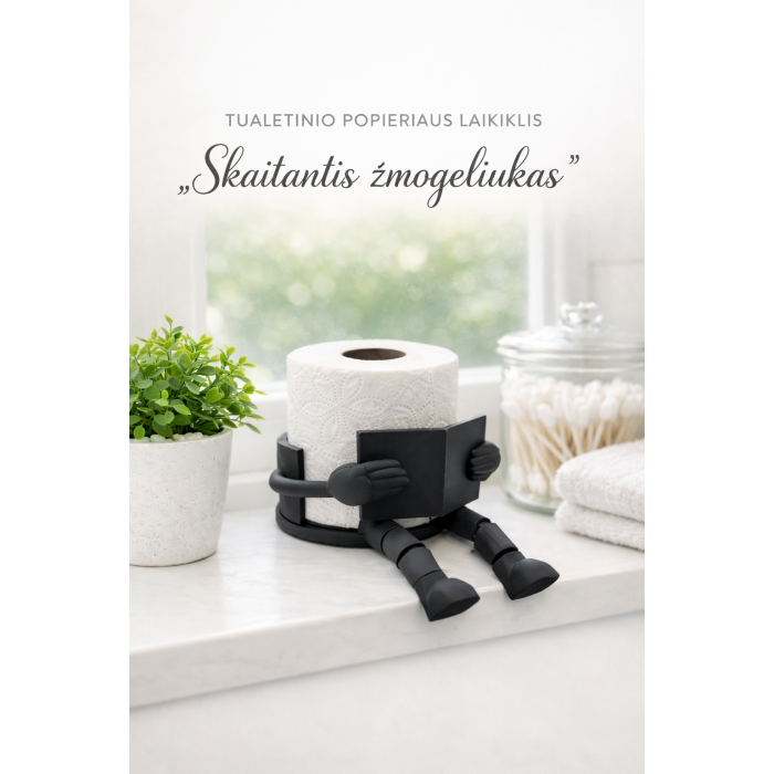 Toilet paper holder „Skaitantis žmogeliukas