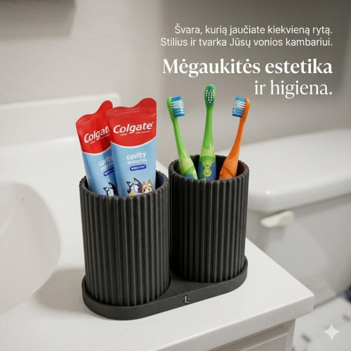 Kahepoolne hambaharjade hoidja koos alusega