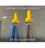 Kabliukas rankšluosčiui ant stiklo