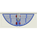 Dušo krepšelis šampūnui ir prausikliui ant stovo