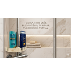 Dušo krepšelis šampūnui ir prausikliui ant stovo