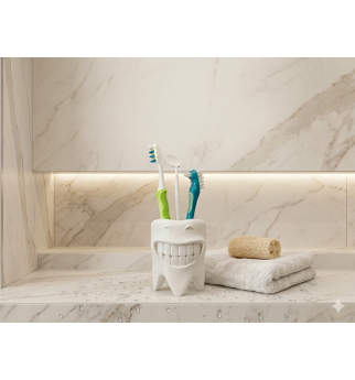 Dantų šepetėlių laikiklis „Plati šypsena“