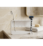 Šepetėlių ir skustuvo stovas su nusausinimu