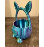 Mažas zuikučio krepšelis velykinėms dovanėlėms