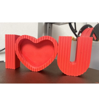 „I love you“ dekoracija su širdimi