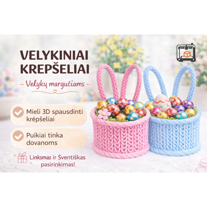Easter woven basket with ears