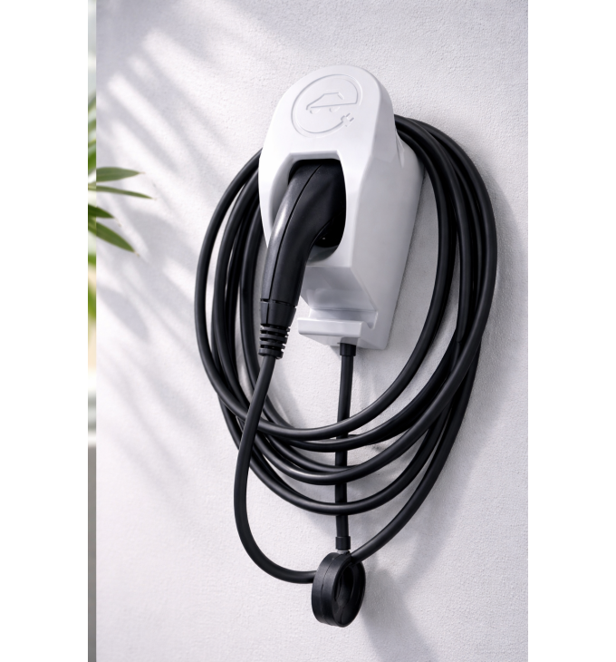 Tvirta EV įkrovimo jungties kabykla su universaliu kabliu