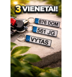 Numerių raktų pakabukai (3 vnt. rinkinys)