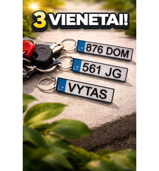 Numerių raktų pakabukai (3 vnt. rinkinys)