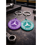 Dvispalvis Mercedes tipo raktų pakabukas (2 vnt.)