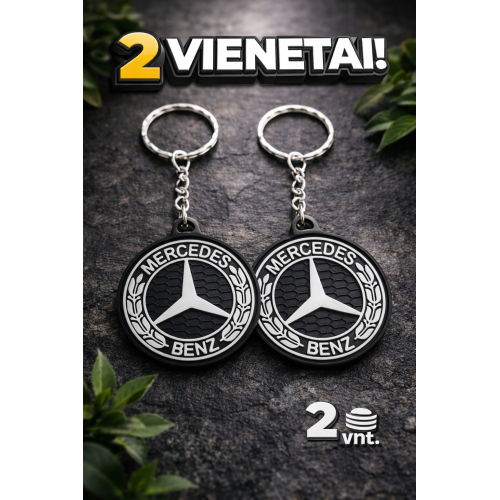 Kahevärviline Mercedes tüüpi võtmehoidja (2 tk)