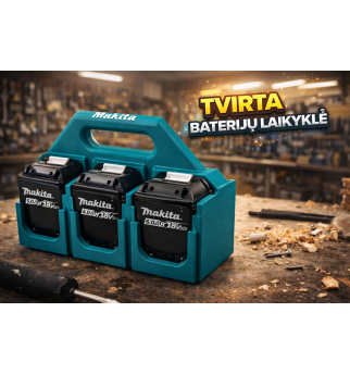Makita 18V akumuliatorių laikiklis su rankena – 6 vietos
