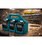 Makita 18V akumuliatorių laikiklis su rankena – 6 vietos