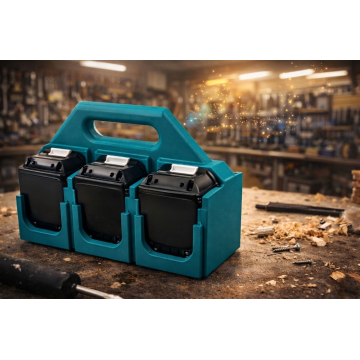 Makita 18V akumulatora turētājs ar rokturi – 6 vietas