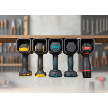 Under shelf mounted screwdriver holder 70 mm