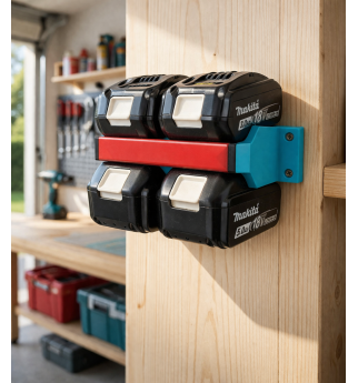 Makita baterijų laikiklis ant sienos 4 akumuliatoriams