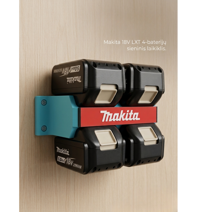 Makita baterijų laikiklis ant sienos 4 akumuliatoriams