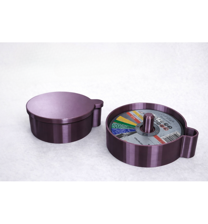 Kampinio šlifuoklio diskų dėžutė su centriniu fiksatoriumi