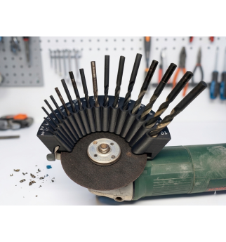 Grąžtų galandinimo priedas kampiniam šlifuokliui 115/125 mm (118°/135°)