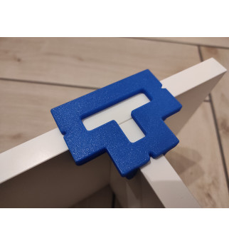 Daugkartinių kampo laikiklių baldinėms plokštėms komplektas skirtas 16/18/20/22 mm